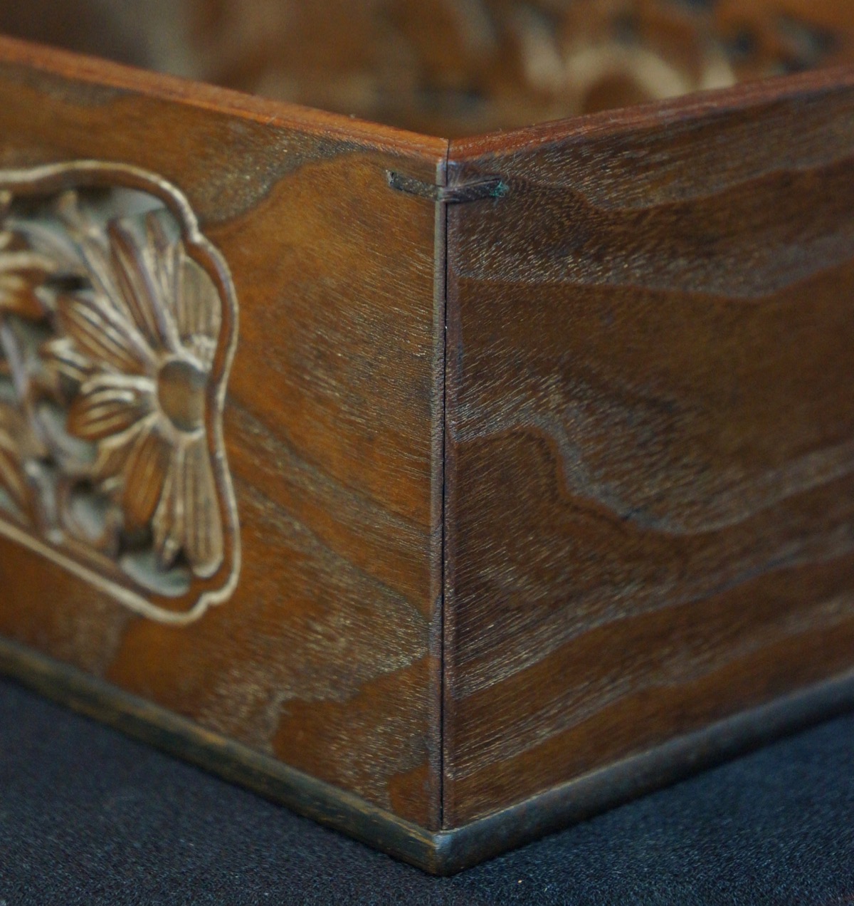 Vintage Obon Japanese small wood tray 1900's Japan wood craft interior