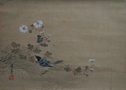 Japan scroll bird 1900