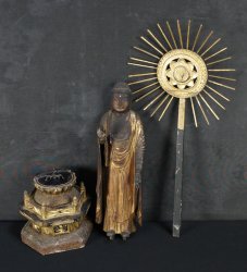 Antique Amida Nyorai Buddha 1800