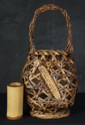Ikebana vase bamboo 1980
