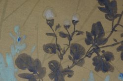 Japanese Sensu watercolor 1900