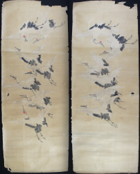 Tsuru birds Fusuma 1900