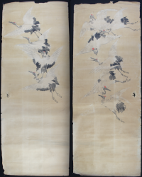 Tsuru birds Fusuma 1900