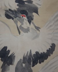 Tsuru birds Fusuma 1900