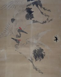 Tsuru birds Fusuma 1900