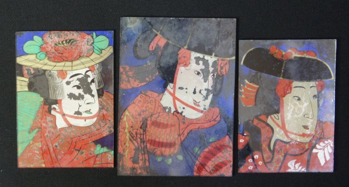 Meiji glass painting 1880