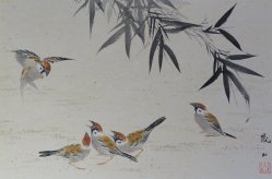 Sparrow and Bamboo 1970