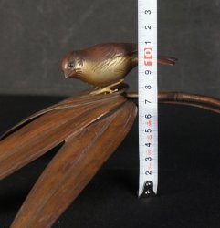Suzume on bamboo1900