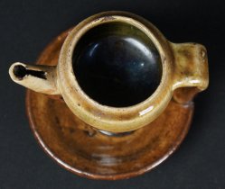 Antique Oribe oil lamp 1880
