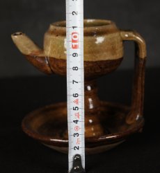 Antique Oribe oil lamp 1880