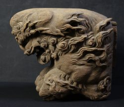 Miyadaiku lion carving 1800