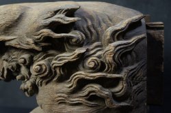 Miyadaiku lion carving 1800