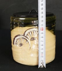 Mizusashi 1970 Oribe kiln