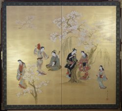 Tale of Genji 1970 gold art