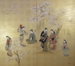 Tale of Genji 1970 gold art