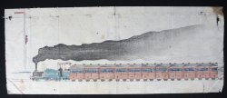 Kisha train woodblock 1860