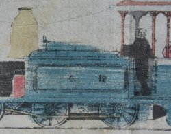 Kisha train woodblock 1860