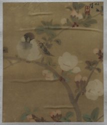 Takeuchi Seihō sparrow 1900