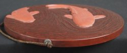 Koi carps wood carving 1970