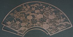 Katagami floral fan 1950