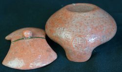 Raku oil lamp 1900s