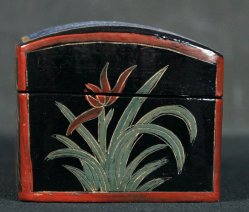 Iremono lacquer ceramic box 1950