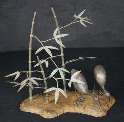 Tsuru and bamboo sculpture 1950s