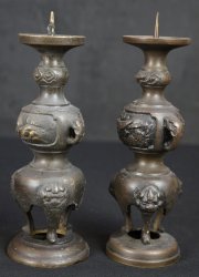 Butsudan candle stand 1900