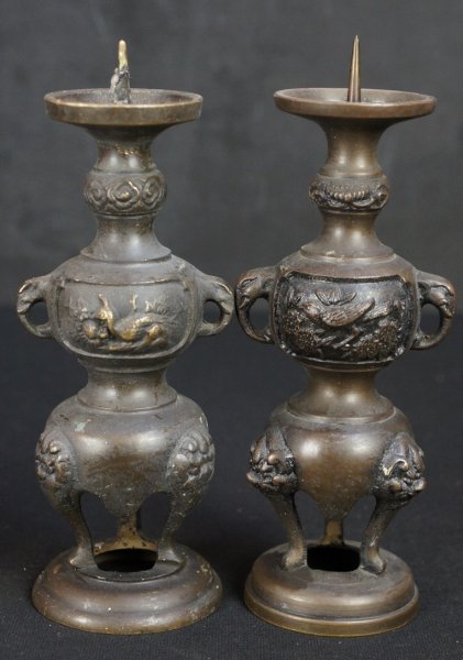 Butsudan candle stand 1900