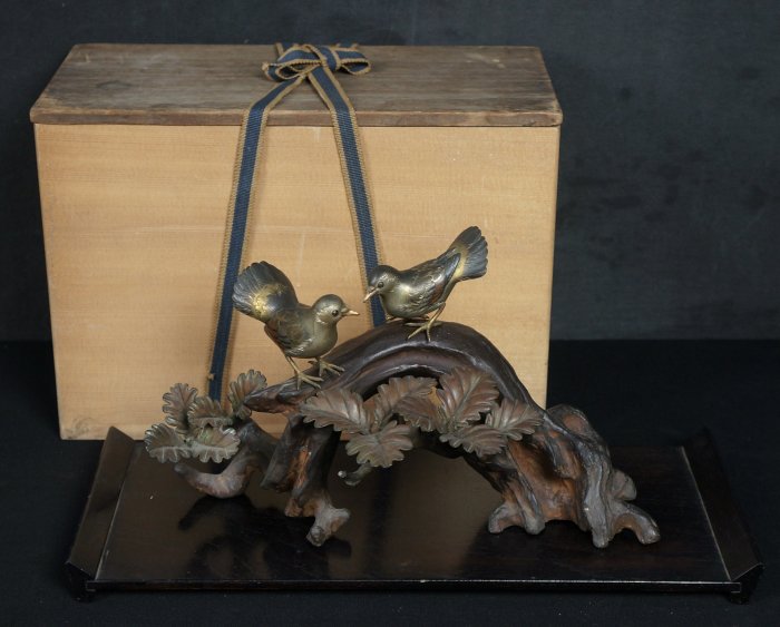 Suzume bronze birds 1900s