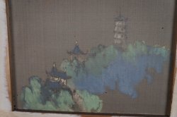 Hasaguro silk painting 1900s craft