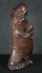 Fukurokuju deity carving 1950