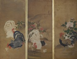Rooster Byobu 1750