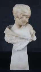 Alabaster bust sculpture 1900