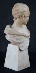 Alabaster bust sculpture 1900