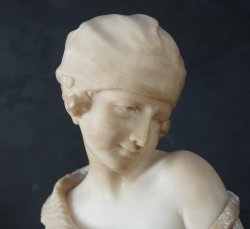 Alabaster bust sculpture 1900