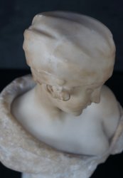 Alabaster bust sculpture 1900