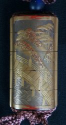 Antique Edo lacquer inro 1700s