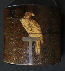 Antique falconry Inro 1800
