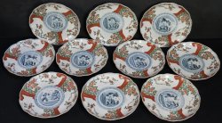 Antique Imari plate set 1800