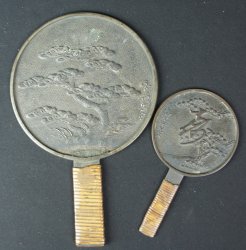 Antique Kyodai mirror 1850 Edo