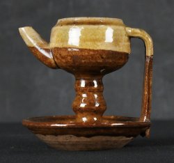 Antique Oribe oil lamp 1880