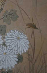 Antique wild flowers and insects 1800