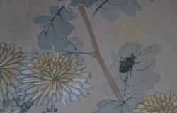 Antique wild flowers and insects 1800