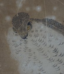 Antique winter eagle Edo Kanou-Ha 1700