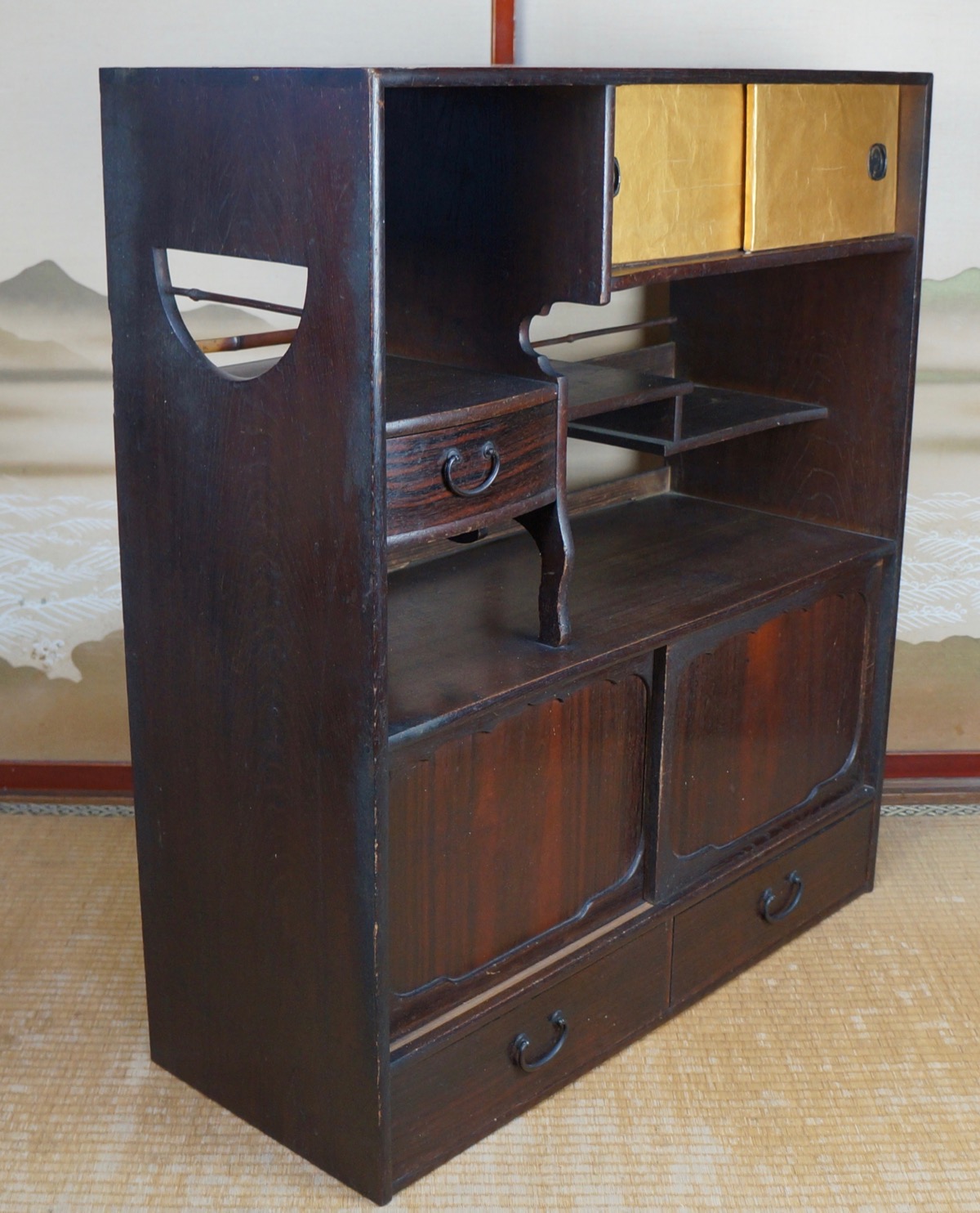 Vintage Chadansu Japanese furniture 1900s Japan Tansu craft eBay
