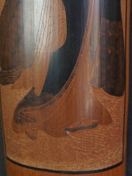 Bamboo carving Bijin-ga 1970