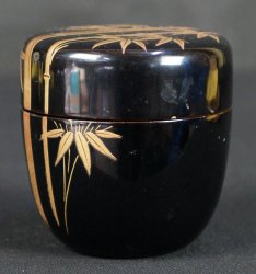 Bamboo tea caddy 1900