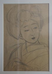 Bijin-Onna sketch 1920 Maiko