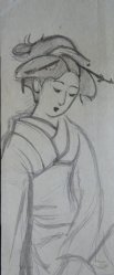 Bijin with umbrella 1924